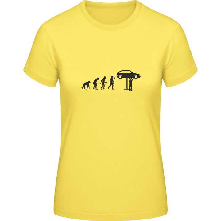 Car Mechanic Evolution T-shirt för kvinnor contain pic