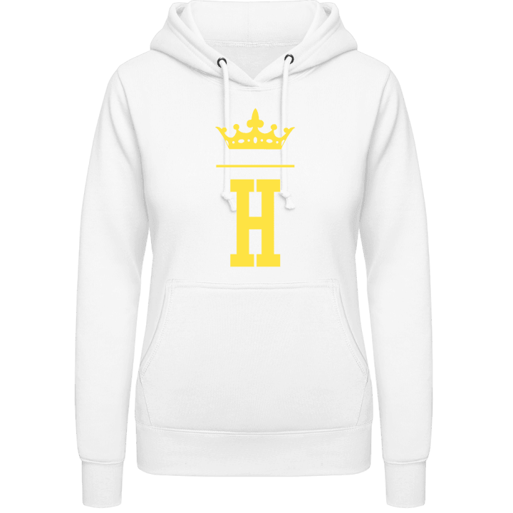 H Initial Name Crown Hoodie för kvinnor 0 image