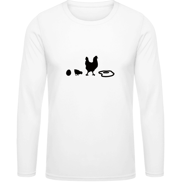 Evolution Of Chicken To Fried Egg T-shirt à manches longues 0 image