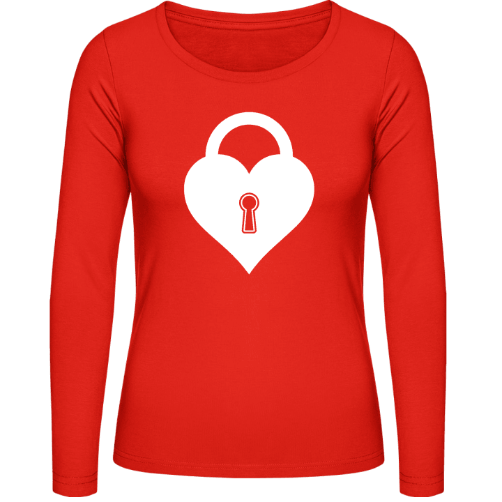 Heart Lock Langermet skjorte for kvinner contain pic