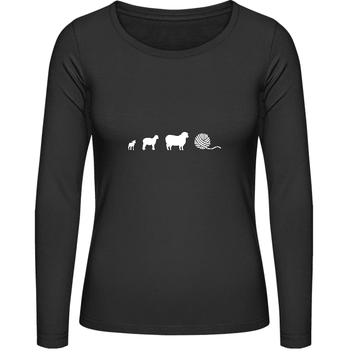 Evolution Of Sheep To Wool Langærmet skjorte til kvinder 0 image