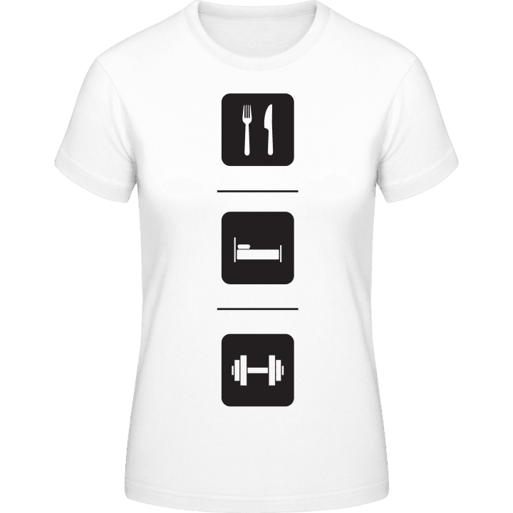 Eat Sleep Weight Lifter T-skjorte for kvinner 0 image