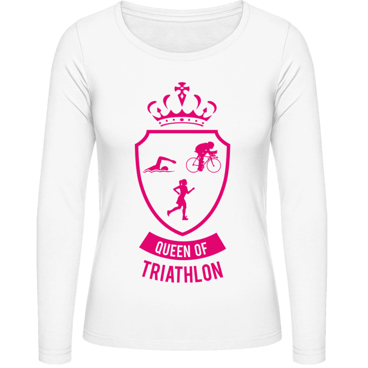 Queen Of Triathlon Frauen Langarmshirt contain pic