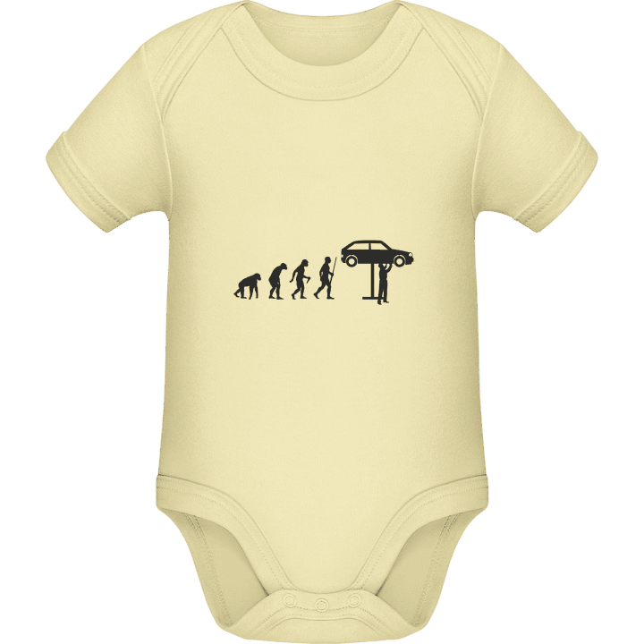 Car Mechanic Evolution Baby Romper contain pic