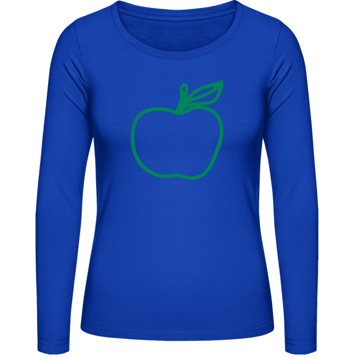 Green Apple With Leaf T-shirt à manches longues pour femmes contain pic