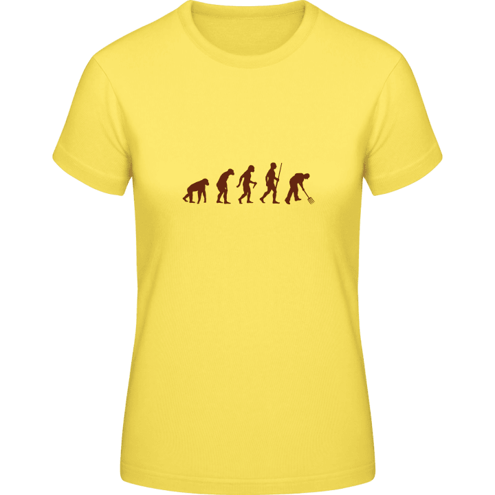 Farmer Evolution with Pitchfork T-skjorte for kvinner contain pic