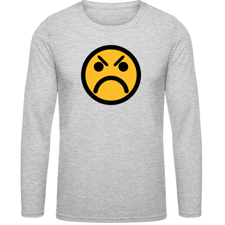 Angry Smiley Emoticon Långärmad skjorta contain pic