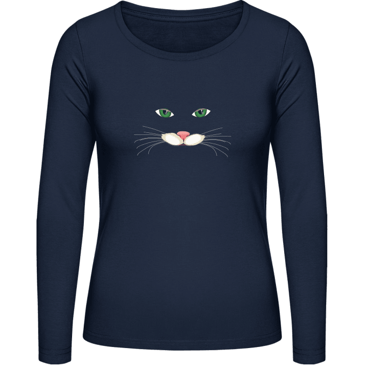 Cat Face Women long Sleeve Shirt 0 image