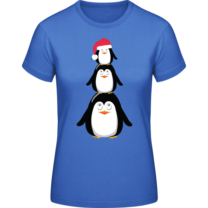 Christmas Penguin Family T-shirt för kvinnor 0 image
