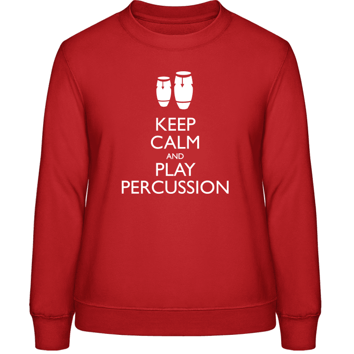 Keep Calm And Play Percussion Sweatshirt för kvinnor contain pic