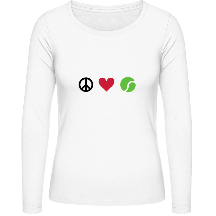 Peace Love Tennis Camisa de manga larga para mujer contain pic