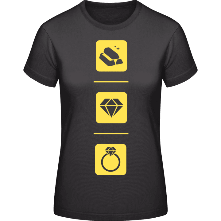 Gold Diamond Ring Vrouwen T-shirt 0 image