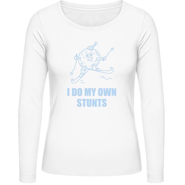 I Do My Own Skiing Stunts Vrouwen Lange Mouw Shirt contain pic