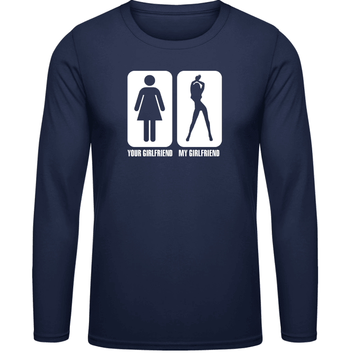 Your Girlfriend My Girlfriend T-shirt à manches longues contain pic