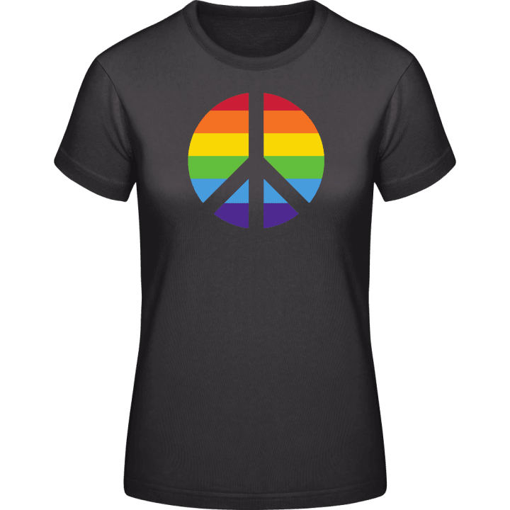 Peace And Love Rainbow T-shirt för kvinnor 0 image