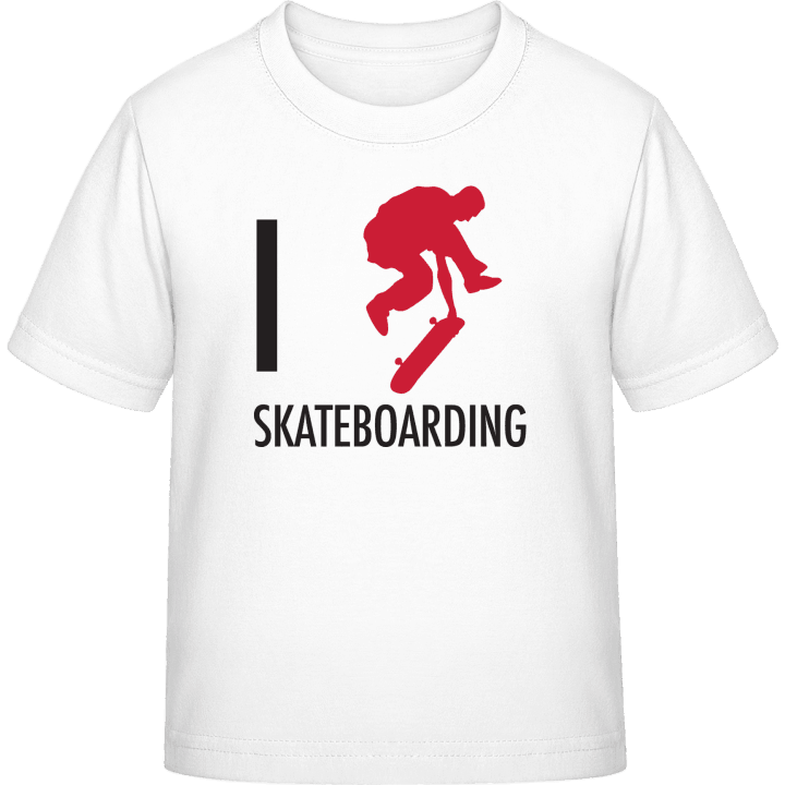 I Love Skateboarding Kids T-shirt contain pic