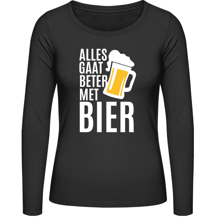 Alles Gaat Beter Met Bier Frauen Langarmshirt contain pic