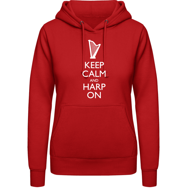 Keep Calm And Harp On Hoodie för kvinnor contain pic
