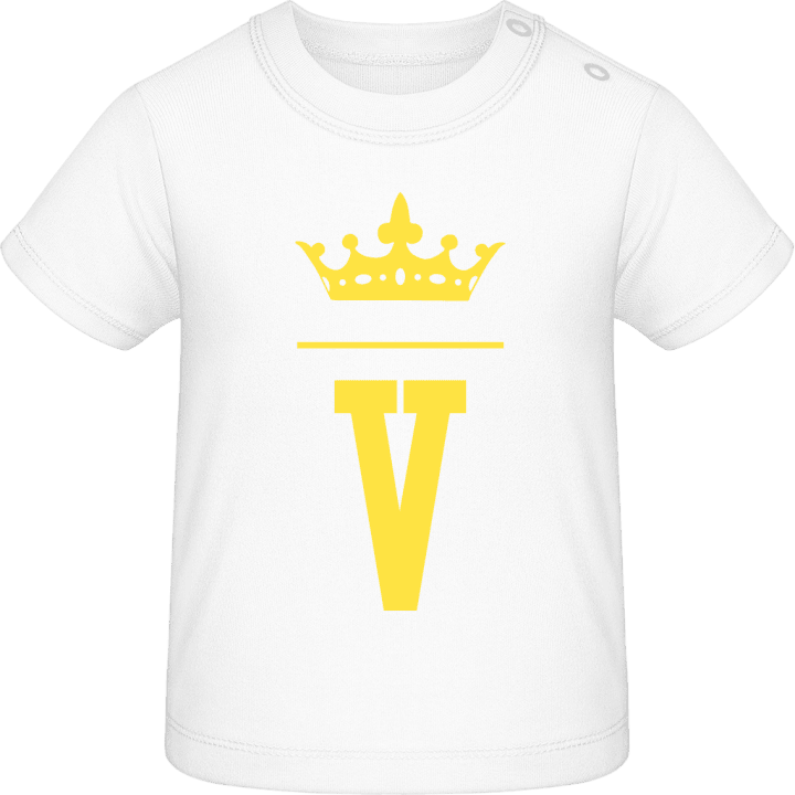 V Name Initial T-shirt bébé contain pic