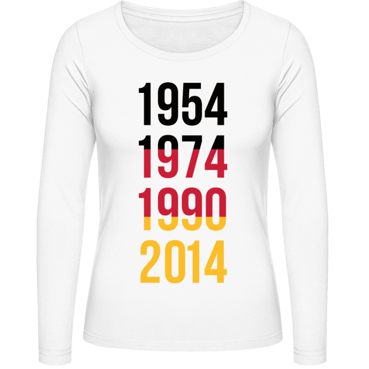 1954 1974 1990 2014 T-shirt à manches longues pour femmes contain pic