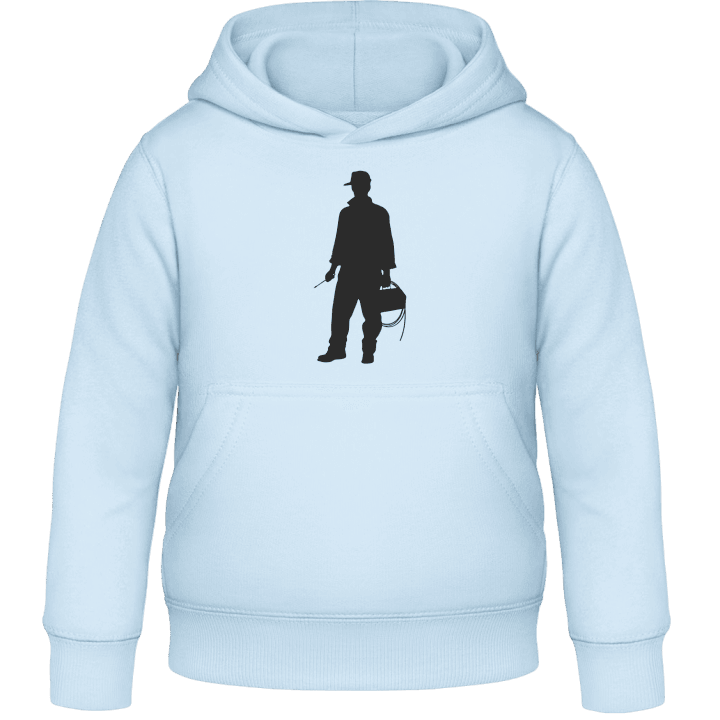 Electrician Silhouette Barn Hoodie contain pic