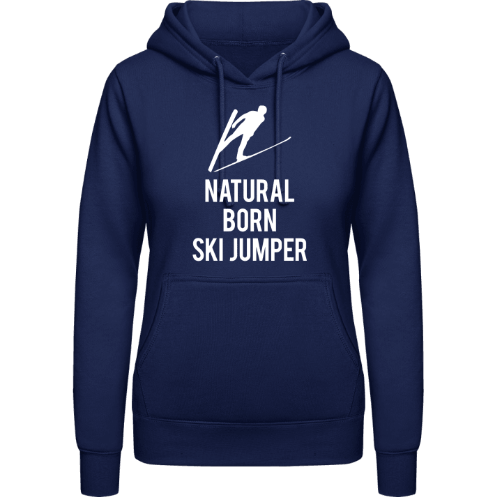 Natural Born Ski Jumper Frauen Kapuzenpulli contain pic