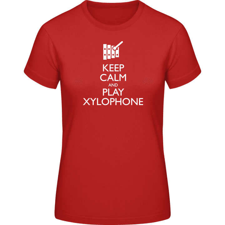 Keep Calm And Play Xylophone T-shirt för kvinnor contain pic