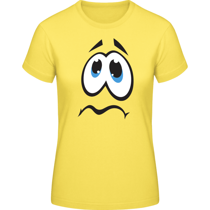 Sad Face Frauen T-Shirt contain pic