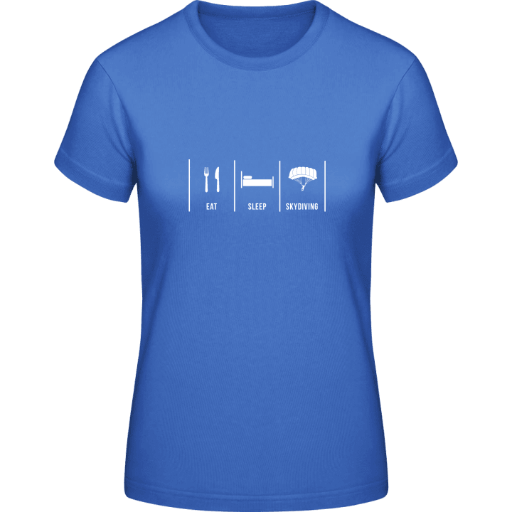 Eat Sleep Skydiving T-skjorte for kvinner contain pic