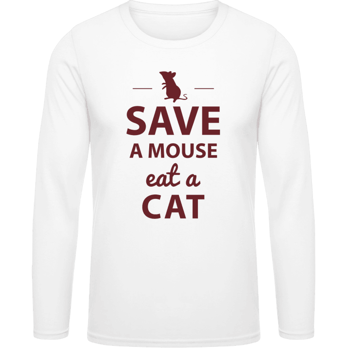 Save A Mouse Eat A Cat T-shirt à manches longues contain pic