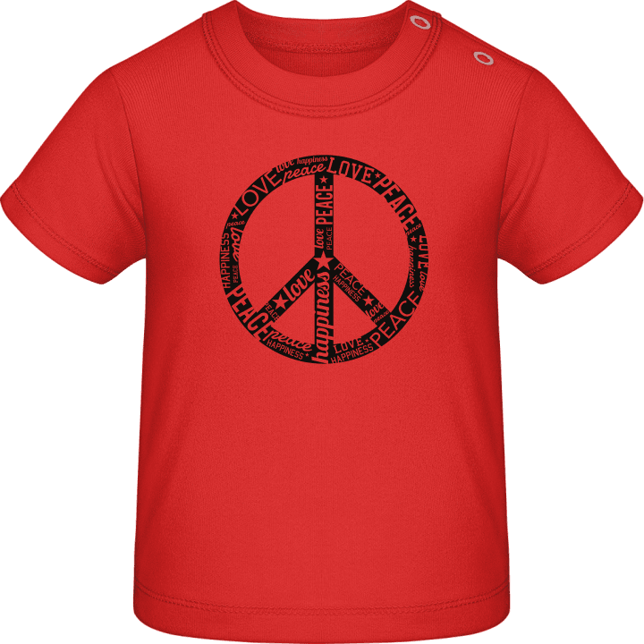 Peace Sign Typo Camiseta de bebé 0 image