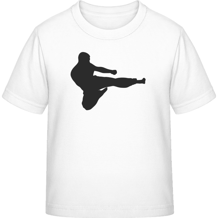 Karate Fighter Silhouette Kids T-shirt contain pic