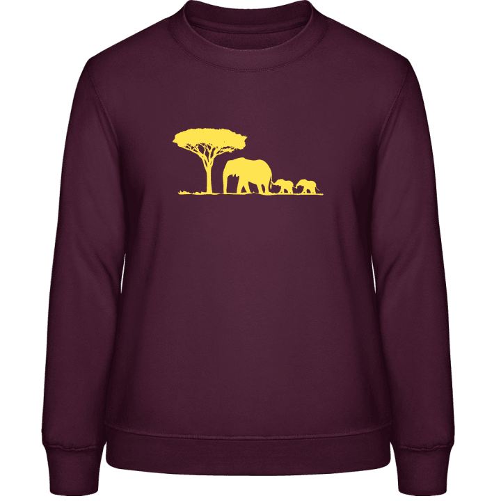 Elephant Family Landscape Sweatshirt för kvinnor 0 image