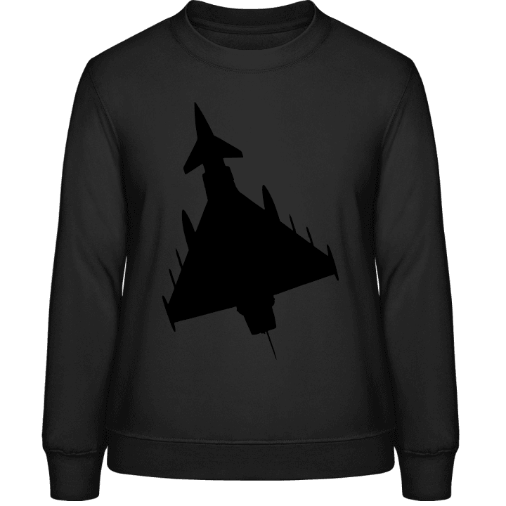 Fighter Jet Silhouette Sweatshirt för kvinnor contain pic