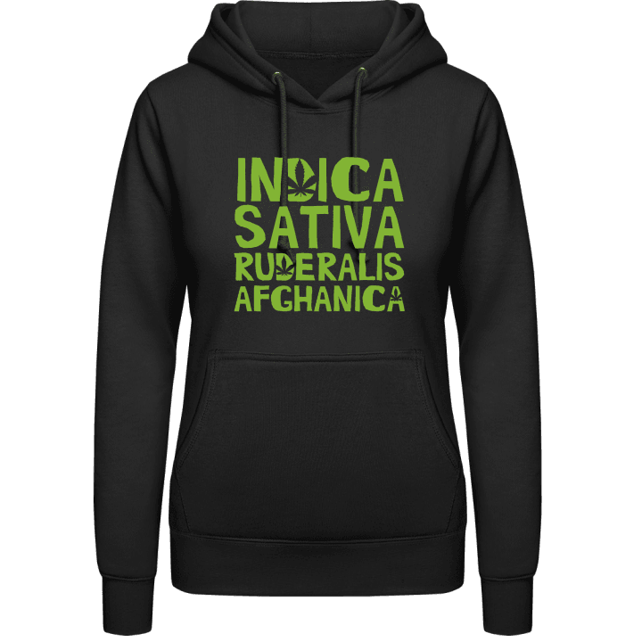 Indica Sativa Ruderalis Afghanica Vrouwen Hoodie contain pic