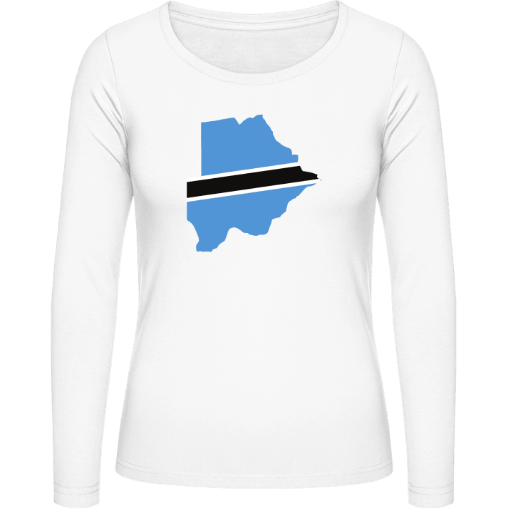 Botsuana Map Langermet skjorte for kvinner contain pic