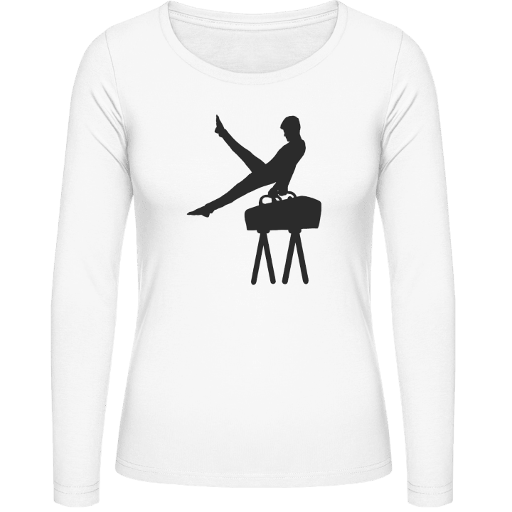 Gym Pommel Horse Silhouette Camisa de manga larga para mujer contain pic