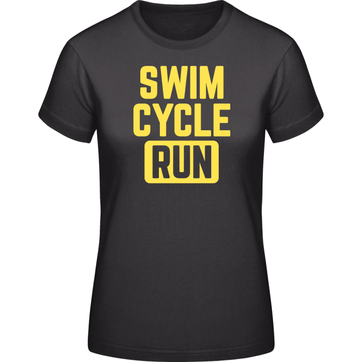 Swim Cycle Run T-shirt för kvinnor contain pic