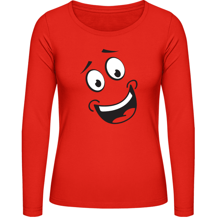 Happy Face Comic T-shirt à manches longues pour femmes contain pic