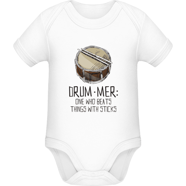 Drummer Beats Things With Sticks Baby Romper contain pic