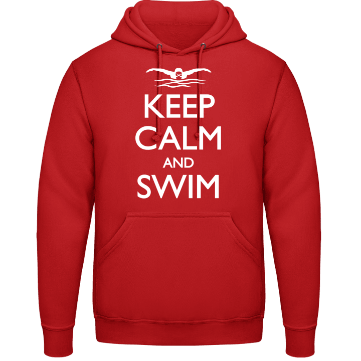 Keep Calm And Swim Felpa con cappuccio contain pic
