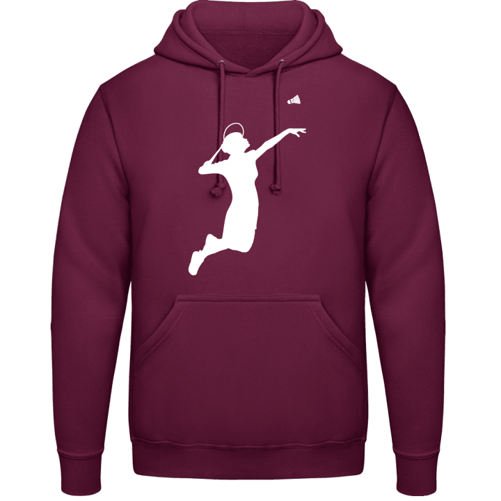Female Badminton Player Hoodie contain pic