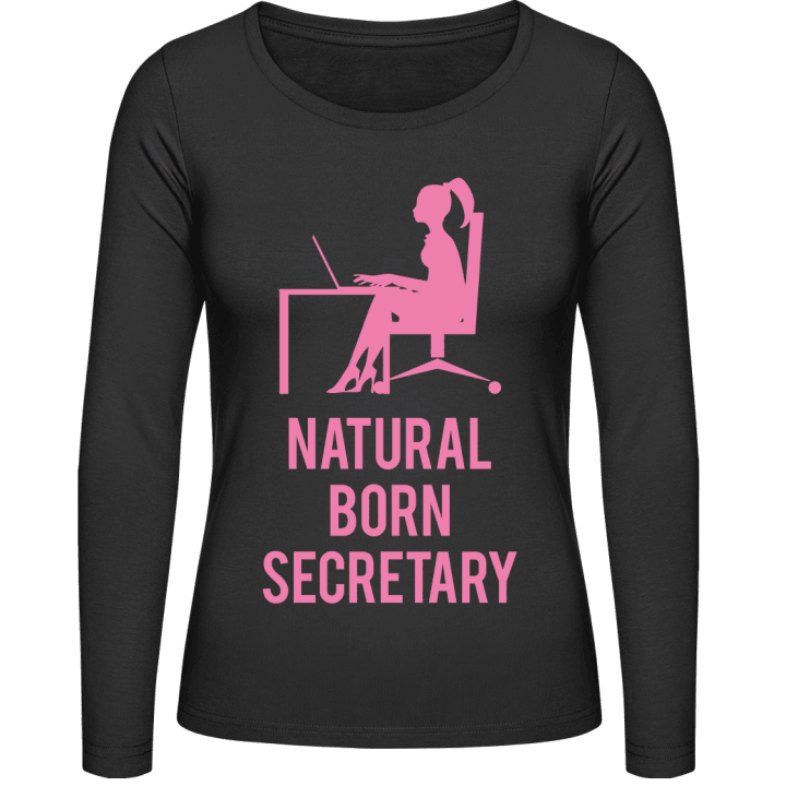 Natural Born Secretary Kvinnor långärmad skjorta contain pic