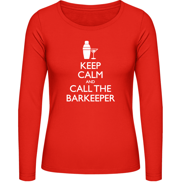 Keep Calm And Call The Barkeeper Frauen Langarmshirt contain pic