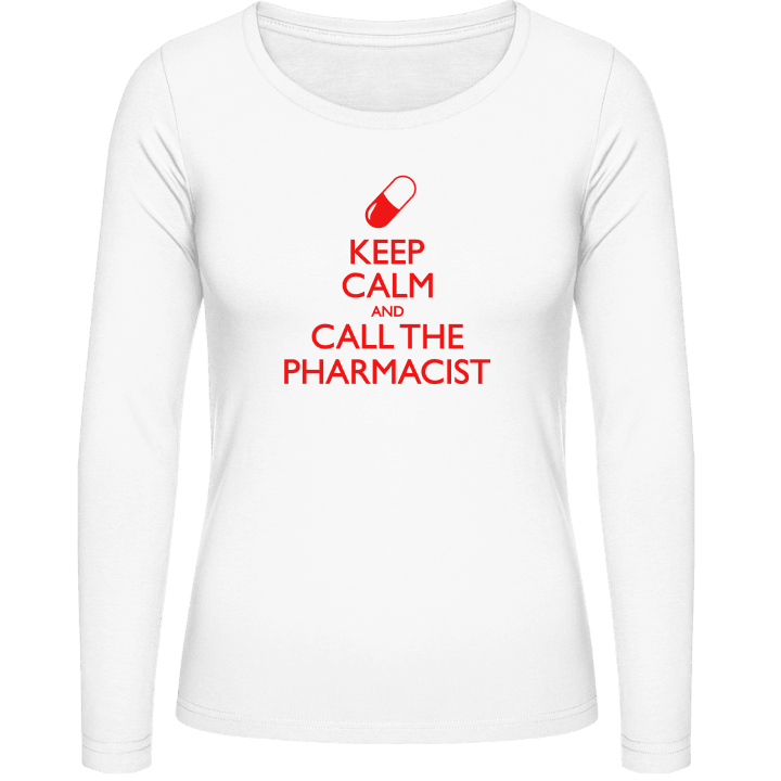 Keep Calm And Call The Pharmacist Langermet skjorte for kvinner contain pic