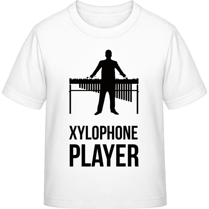 Xylophone Player Silhouette T-skjorte for barn contain pic