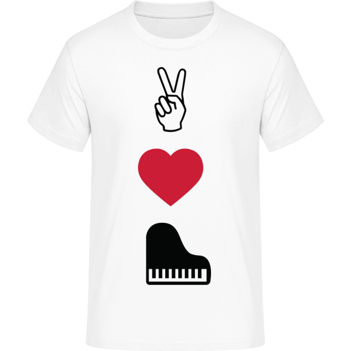 Peace Love Piano Camiseta contain pic