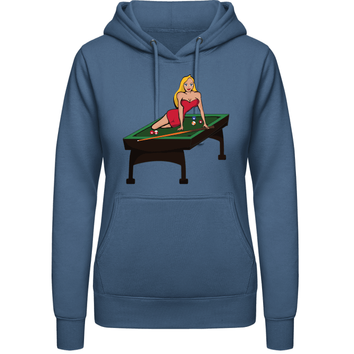 Hot Babe On Billard Table Vrouwen Hoodie contain pic