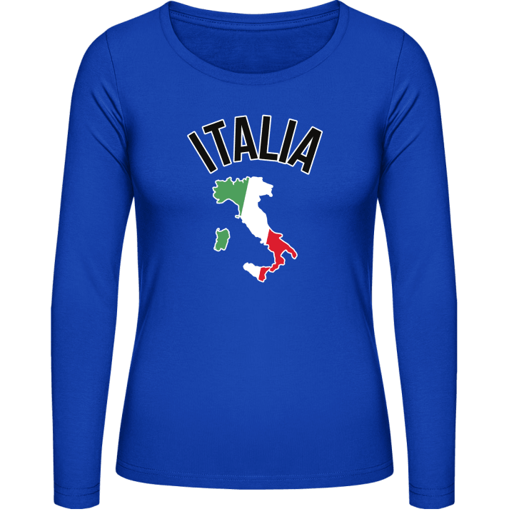 Italia Map Langermet skjorte for kvinner 0 image