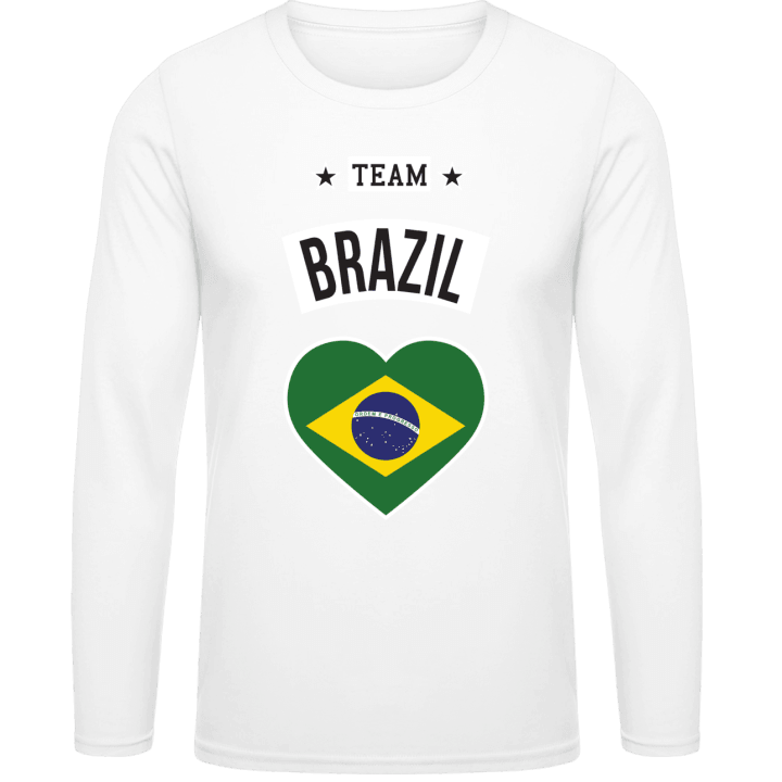 Team Brazil Heart Shirt met lange mouwen contain pic